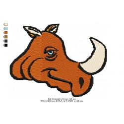 Bull Embroidery Design 12